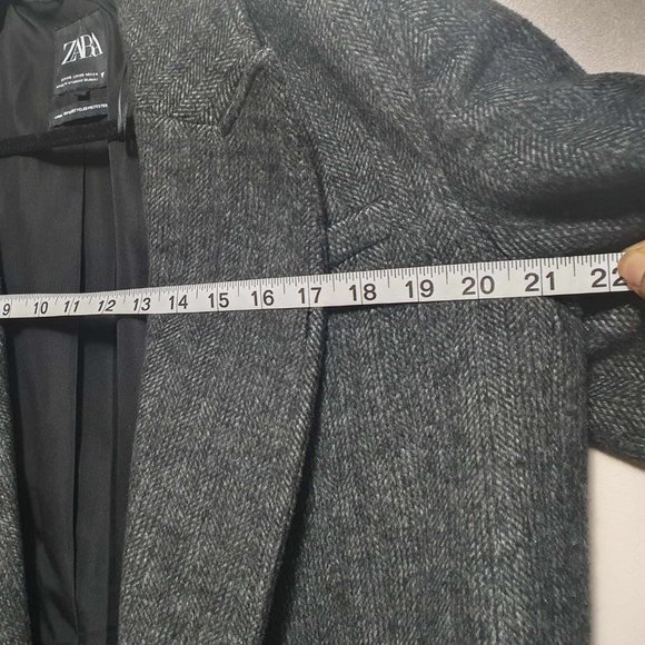ZARA Oversized Long Coat - Grey - XS - Picture 5 of 6